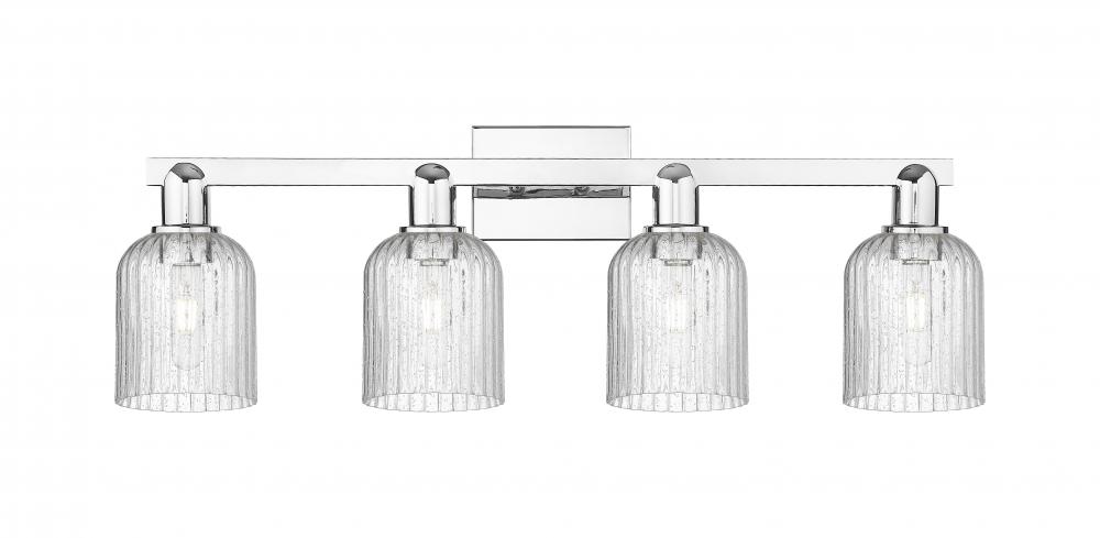 Bridal Veil - 4 Light - 36 inch - Polished Chrome - Bath Vanity Light