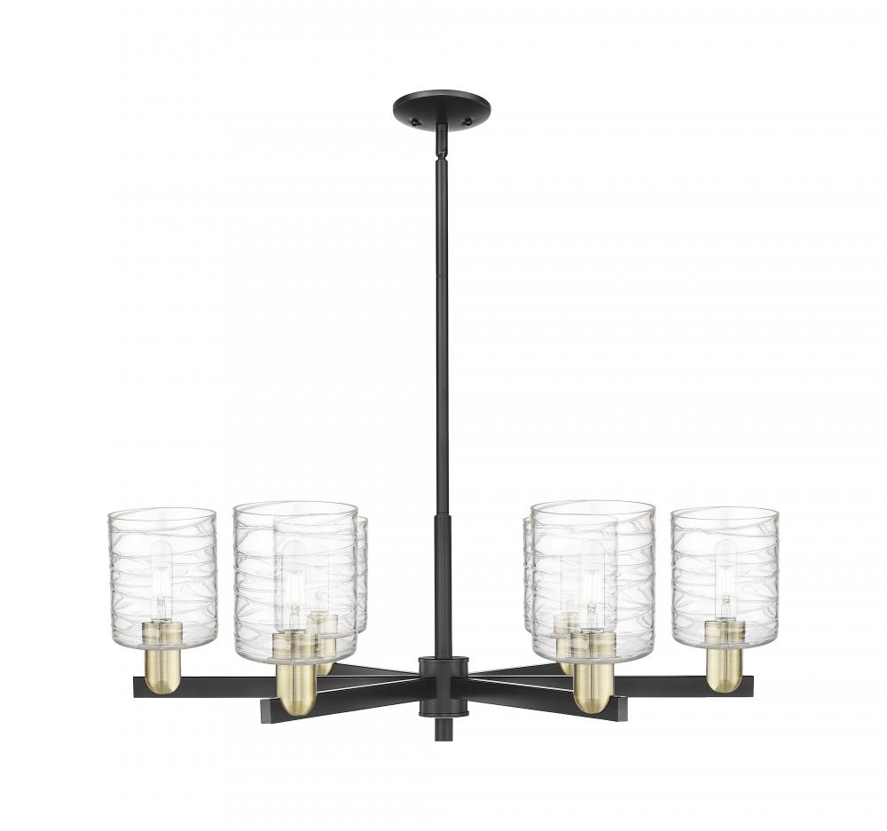 Cobbleskill - 6 Light - 35 inch - Black Antique Brass - Stem hung - Chandelier