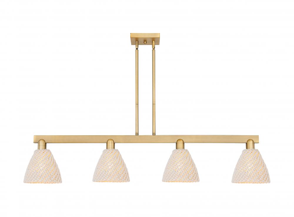 Bristol Natural - 6 Light - 24 inch - Brushed Brass - Chandelier