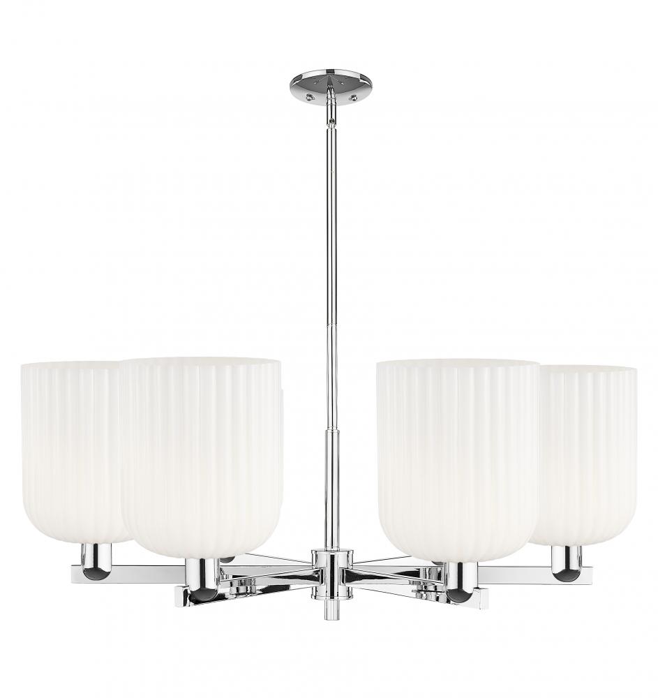 Bridal Veil - 6 Light - 38 inch - Polished Chrome - Chandelier