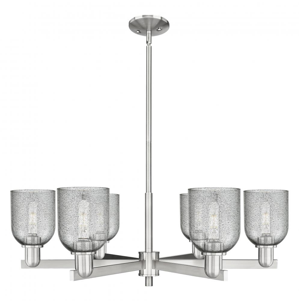Caledonia - 6 Light - 35 inch - Satin Nickel - Stem hung - Chandelier