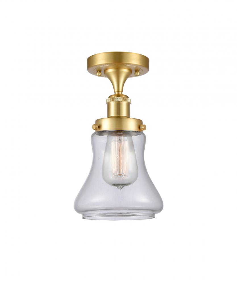 Bellmont - 1 Light - 6 inch - Satin Gold - Semi-Flush Mount