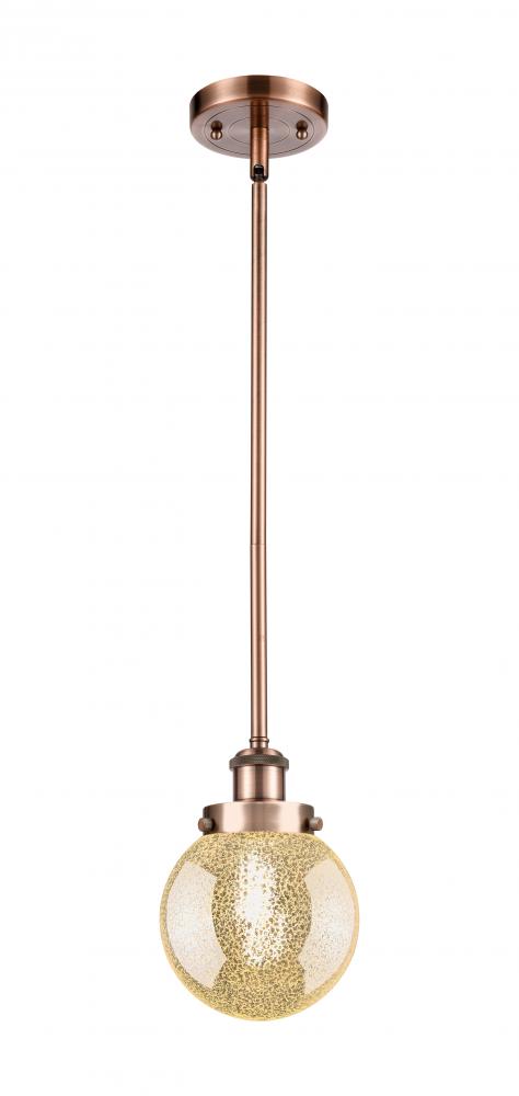 Beacon - 1 Light - 6 inch - Antique Copper - Mini Pendant