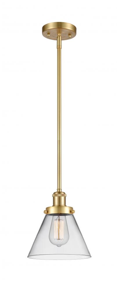 Cone - 1 Light - 8 inch - Satin Gold - Mini Pendant