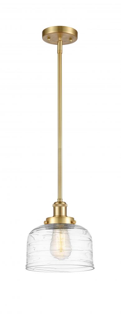 Bell - 1 Light - 8 inch - Satin Gold - Mini Pendant