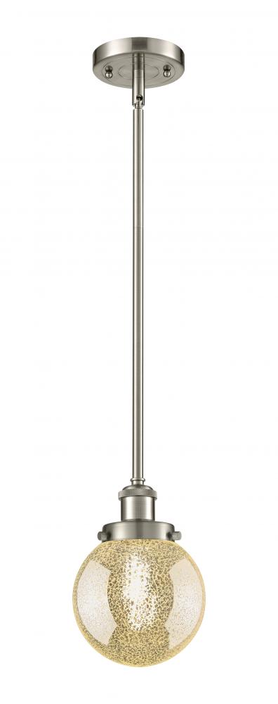 Beacon - 1 Light - 6 inch - Brushed Satin Nickel - Mini Pendant