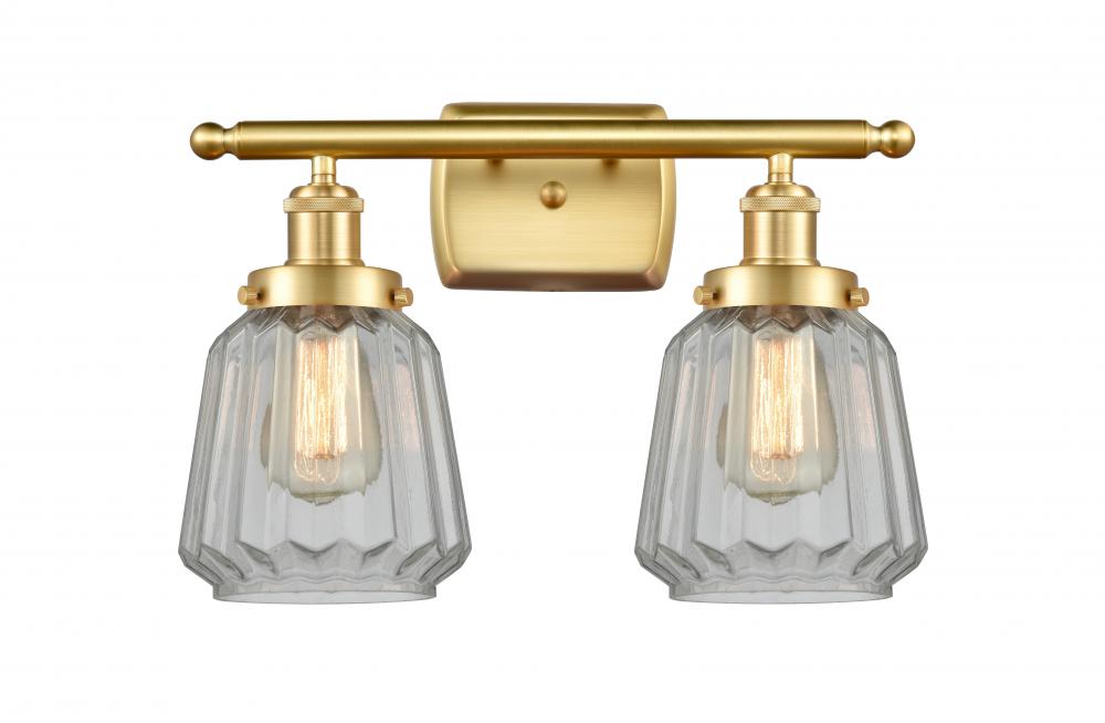 Chatham - 2 Light - 16 inch - Satin Gold - Bath Vanity Light