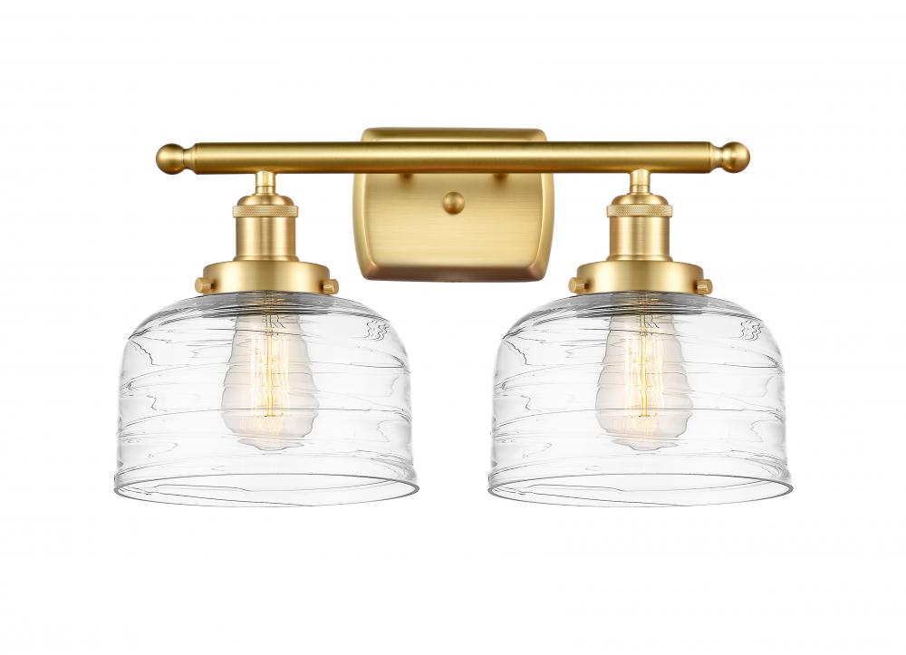Bell - 2 Light - 18 inch - Satin Gold - Bath Vanity Light