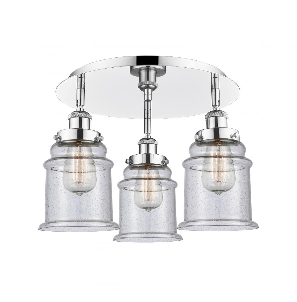 Whitney - 3 Light - 18 inch - Polished Chrome - Semi-Flush Mount