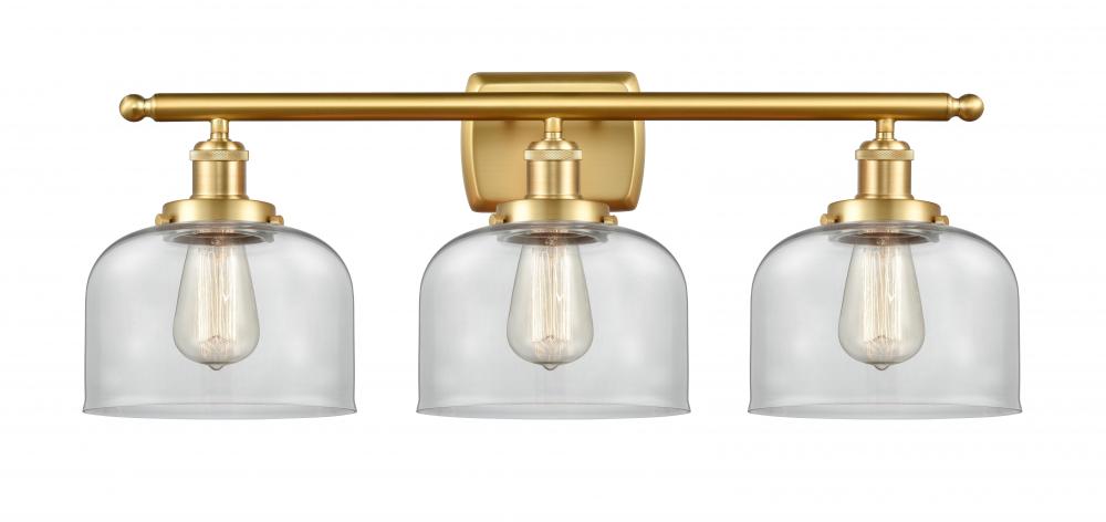 Bell - 3 Light - 28 inch - Satin Gold - Bath Vanity Light