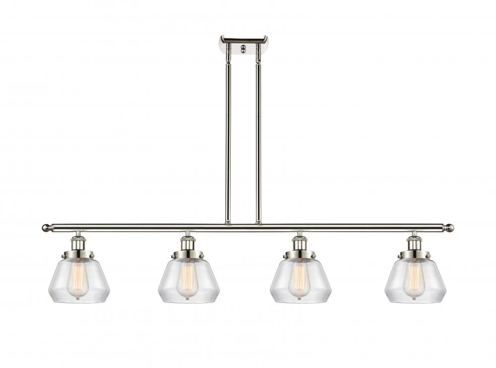 Fulton - 4 Light - 48 inch - Polished Nickel - Stem Hung - Island Light