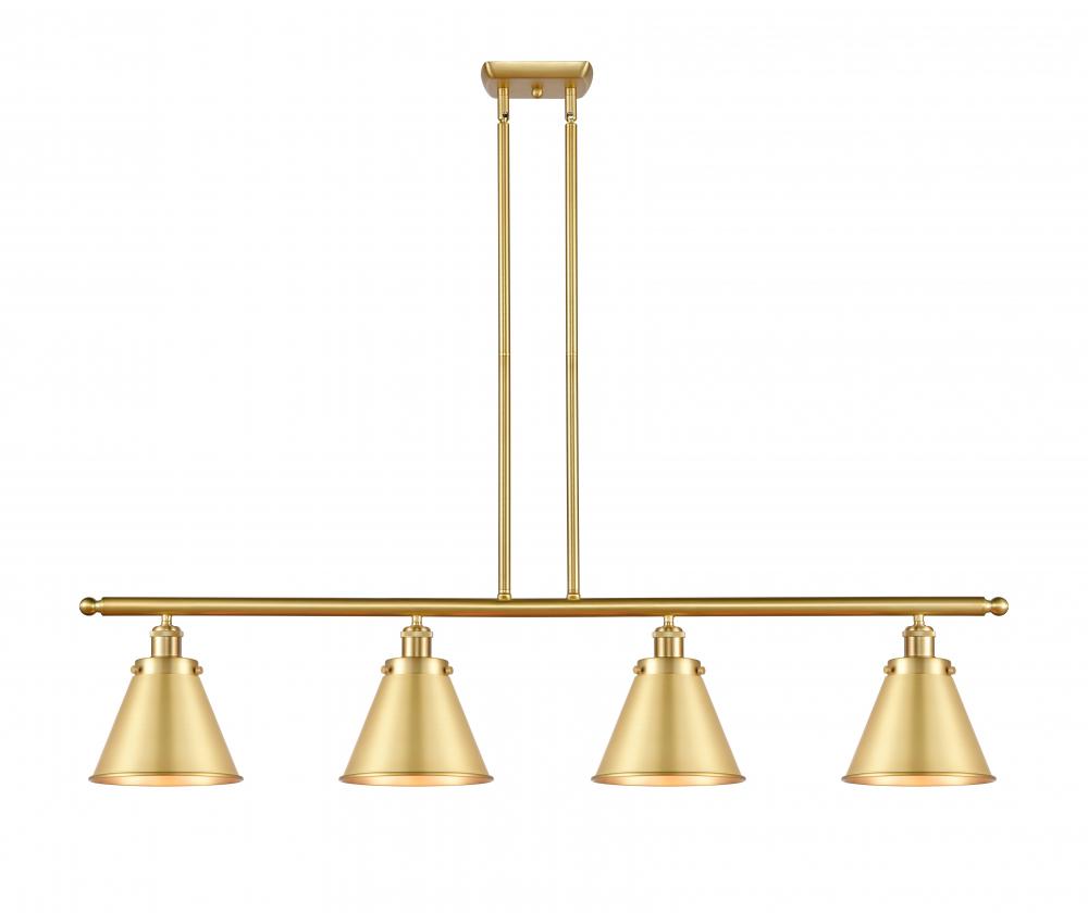 Appalachian - 4 Light - 48 inch - Satin Gold - Stem Hung - Island Light