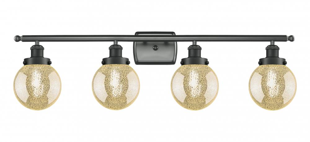 Beacon - 4 Light - 36 inch - Matte Black - Bath Vanity Light