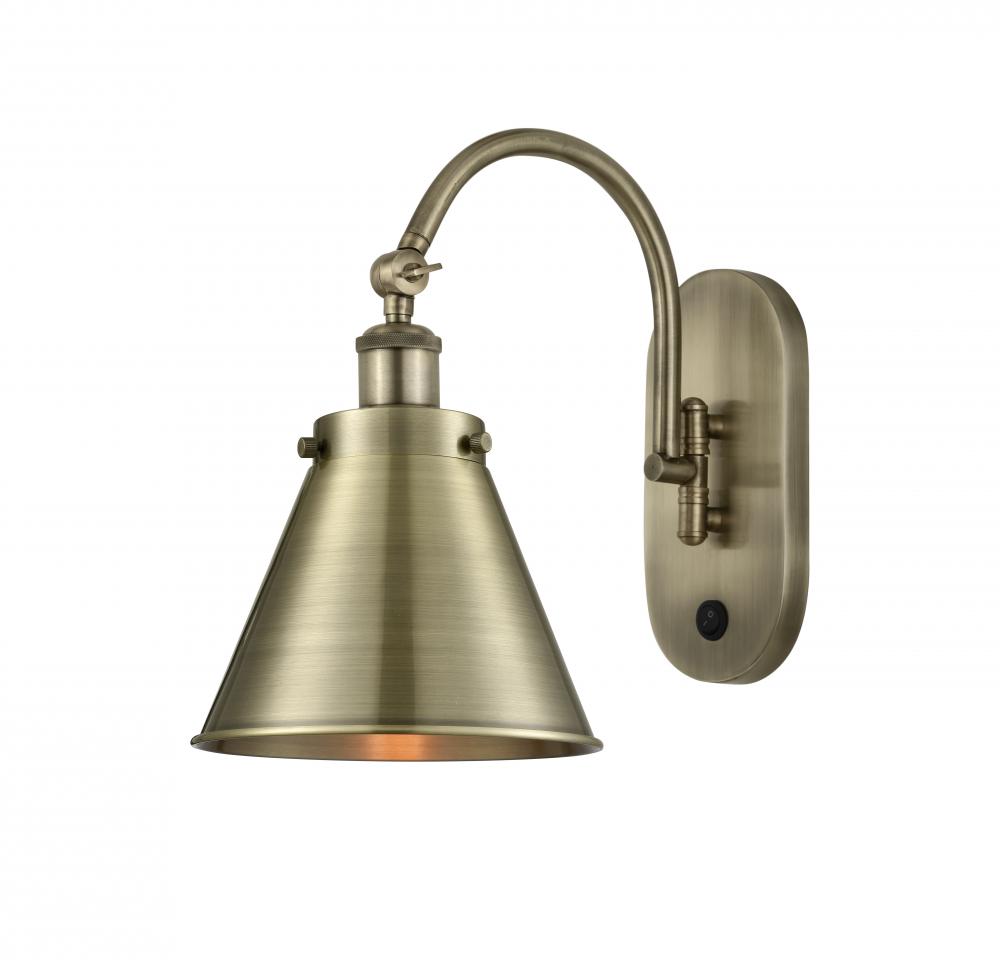 Appalachian - 1 Light - 8 inch - Antique Brass - Adjustable Swing Arm