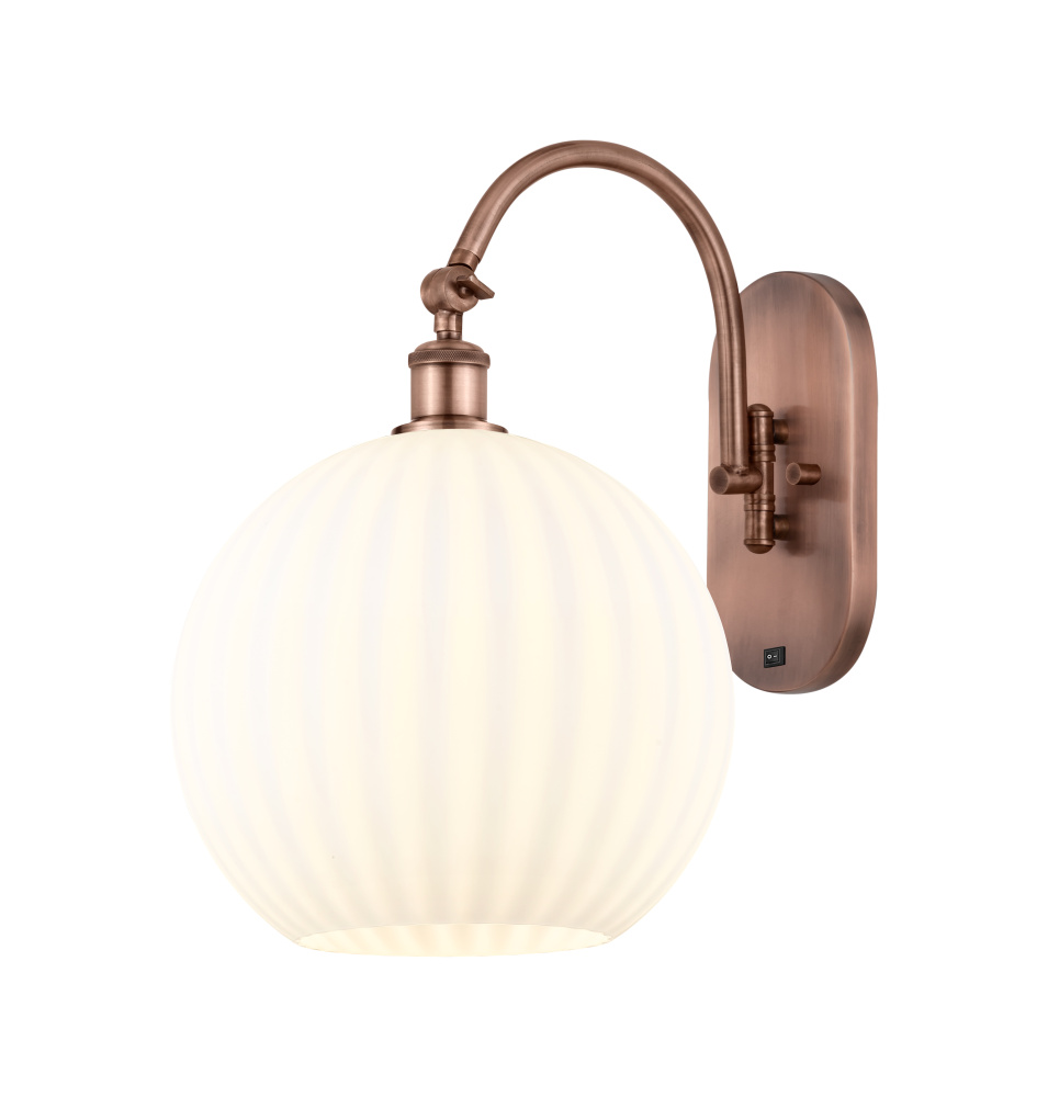 White Venetian - 1 Light - 12 inch - Antique Copper - Sconce