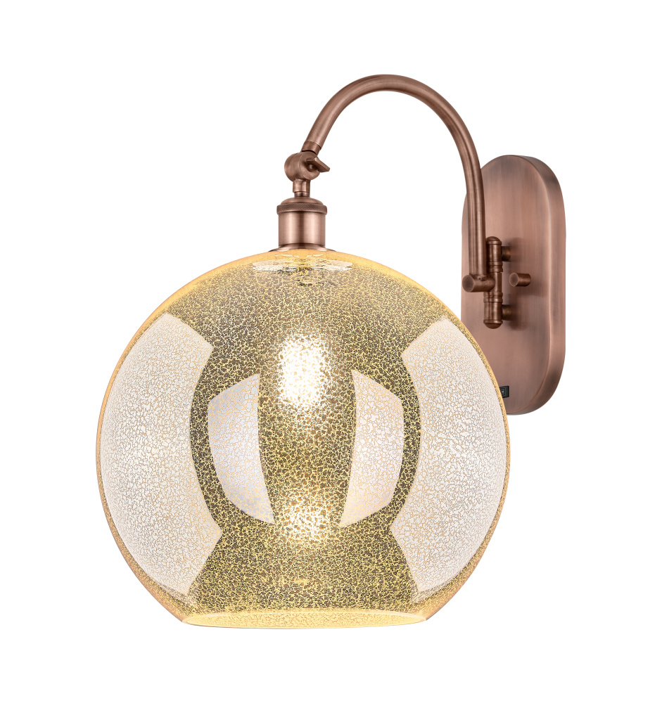 Athens - 1 Light - 12 inch - Antique Copper - Adjustable - Sconce