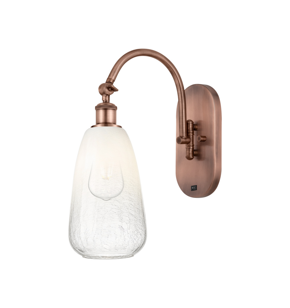 Brookhaven Almond - 1 Light - 6 inch - Antique Copper - Sconce