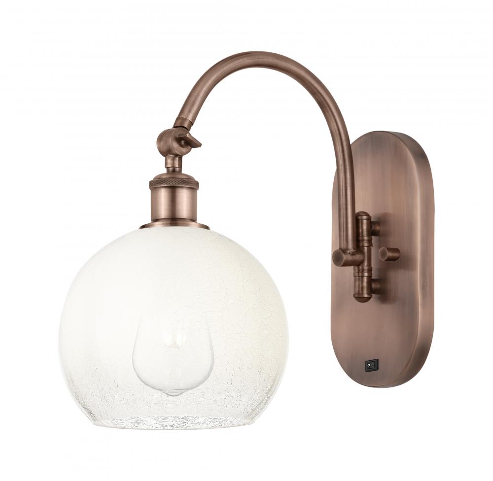 Brookhaven Globe - 1 Light - 8 inch - Antique Copper - Sconce