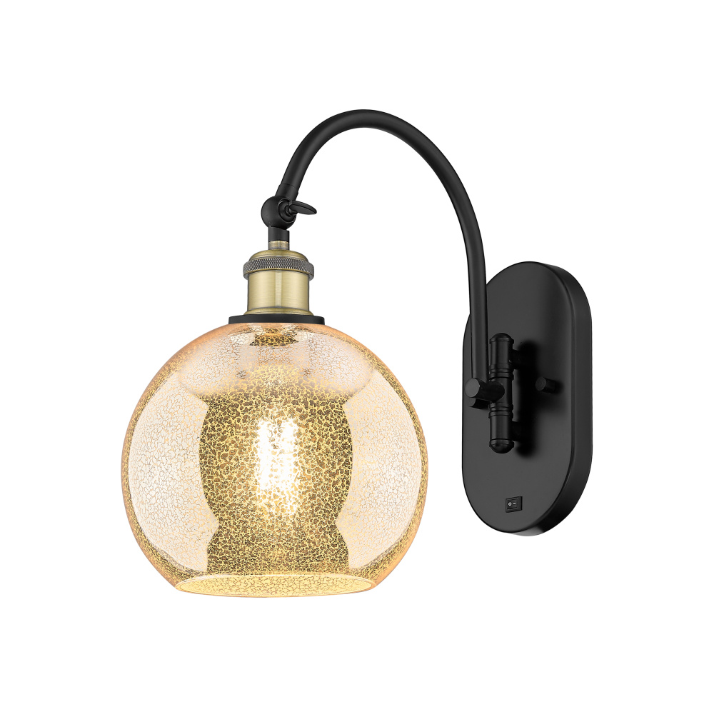Athens - 1 Light - 8 inch - Black Antique Brass - Sconce