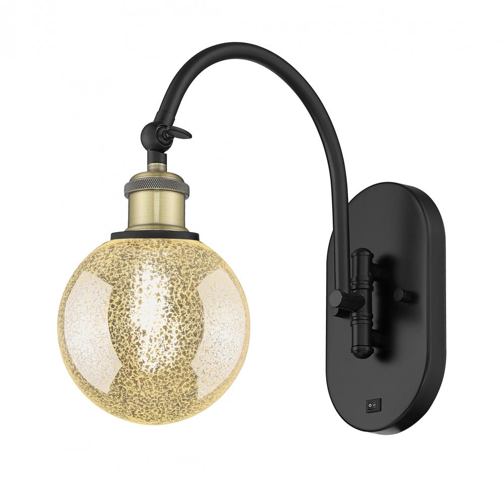 Beacon - 1 Light - 6 inch - Black Antique Brass - Adjustable Swing Arm