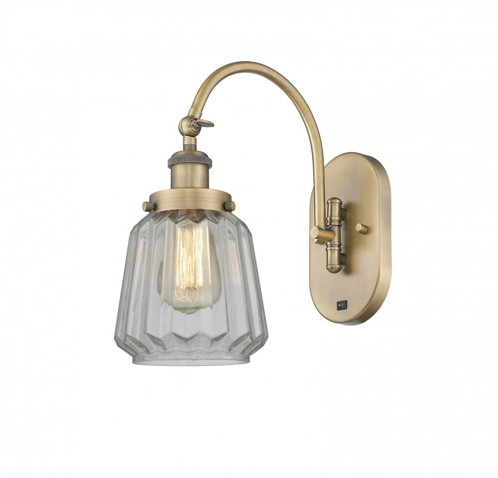 Chatham - 1 Light - 7 inch - Brushed Brass - Adjustable Swing Arm