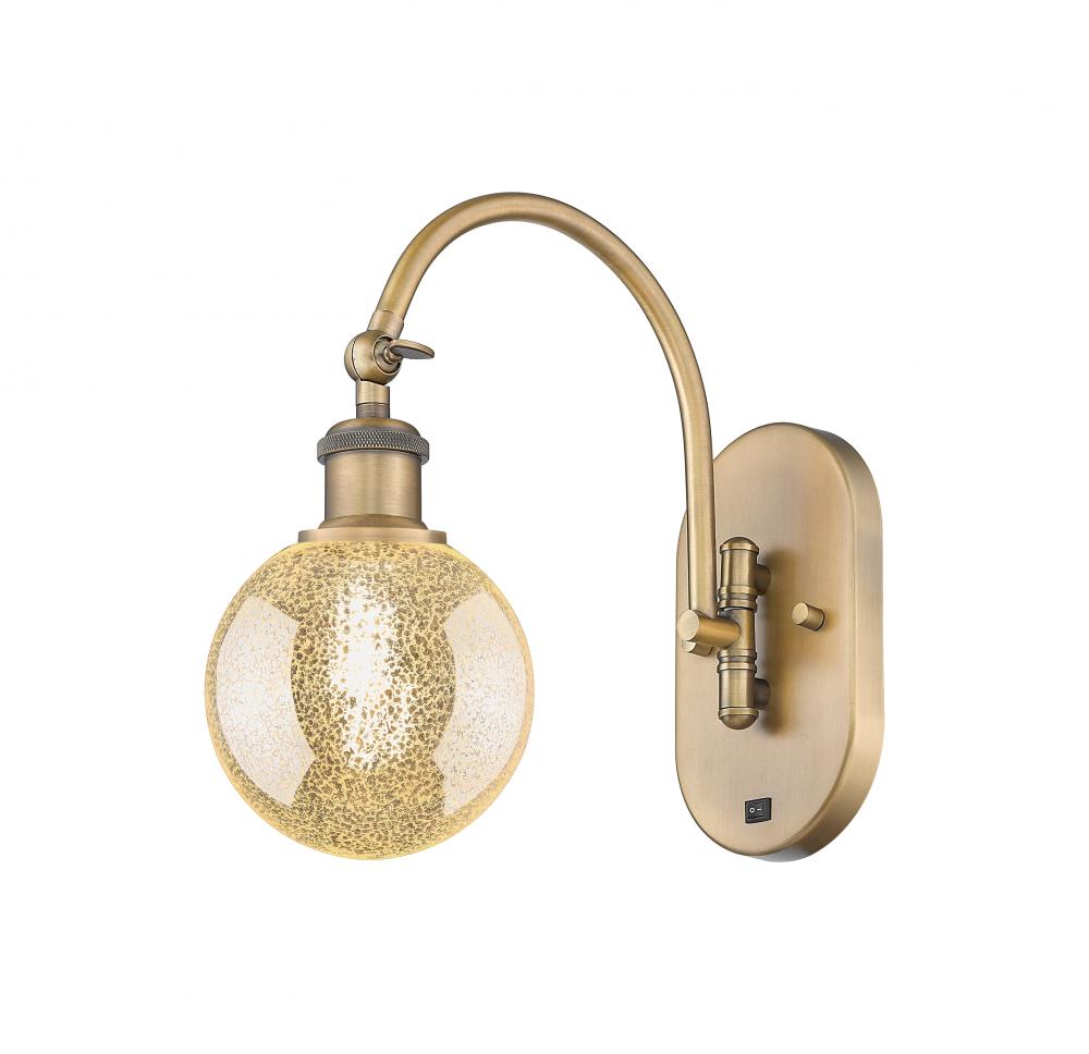 Beacon - 1 Light - 6 inch - Brushed Brass - Adjustable Swing Arm