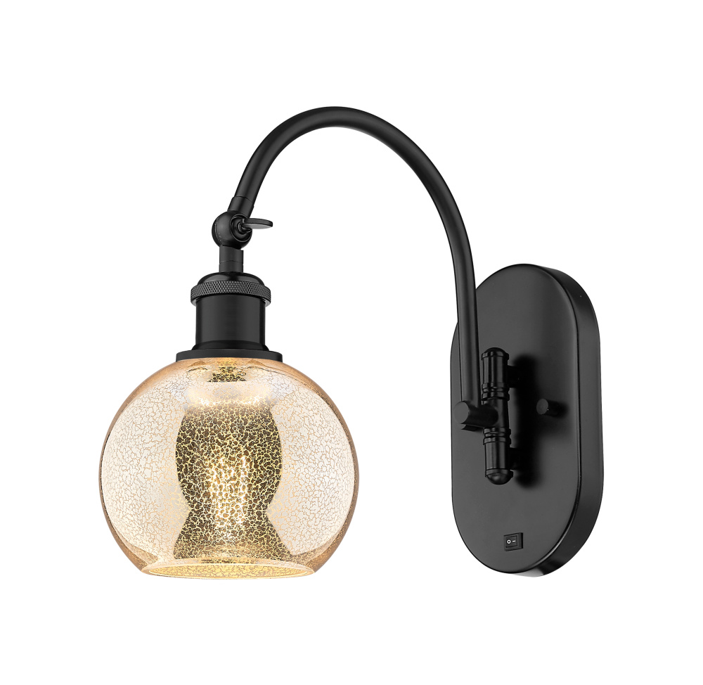 Athens - 1 Light - 6 inch - Matte Black - Sconce