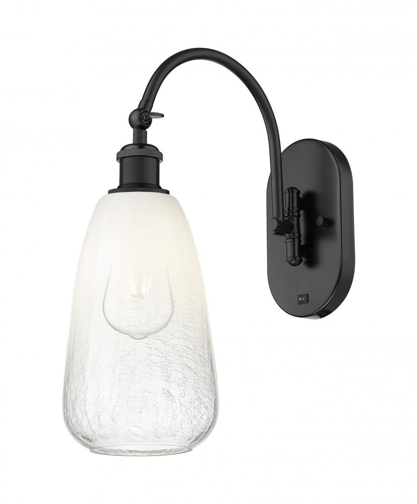 Brookhaven Almond - 1 Light - 6 inch - Matte Black - Sconce