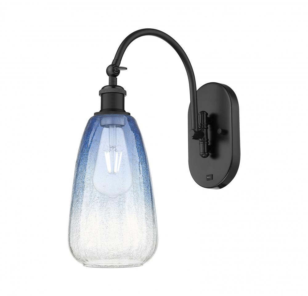 Brookhaven Almond - 1 Light - 6 inch - Matte Black - Sconce