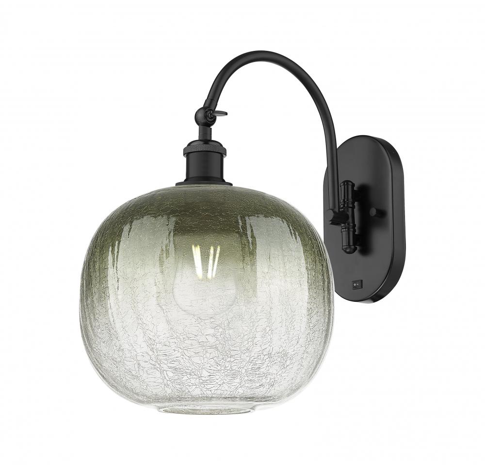 Brookhaven Sphere - 1 Light - 11 inch - Matte Black - Sconce