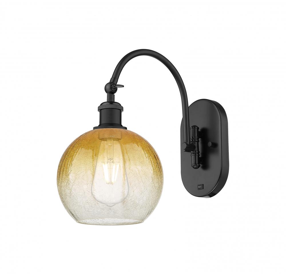 Brookhaven Globe - 1 Light - 8 inch - Matte Black - Sconce