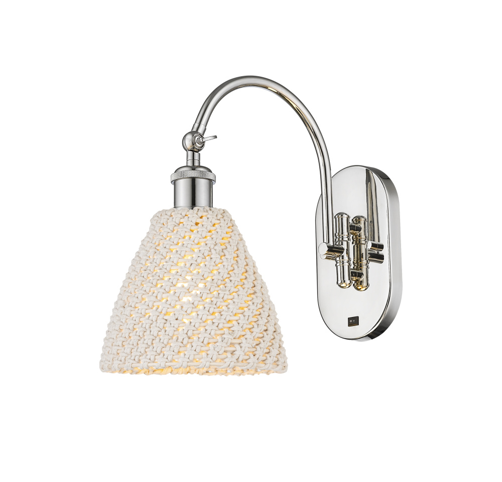 Bristol Natural - 1 Light - 8 inch - Polished Nickel - Sconce