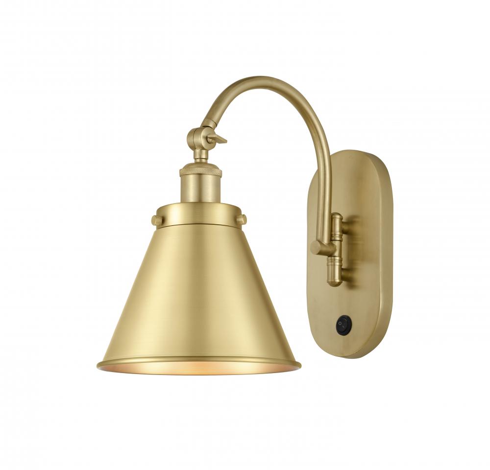 Appalachian - 1 Light - 8 inch - Satin Gold - Adjustable Swing Arm