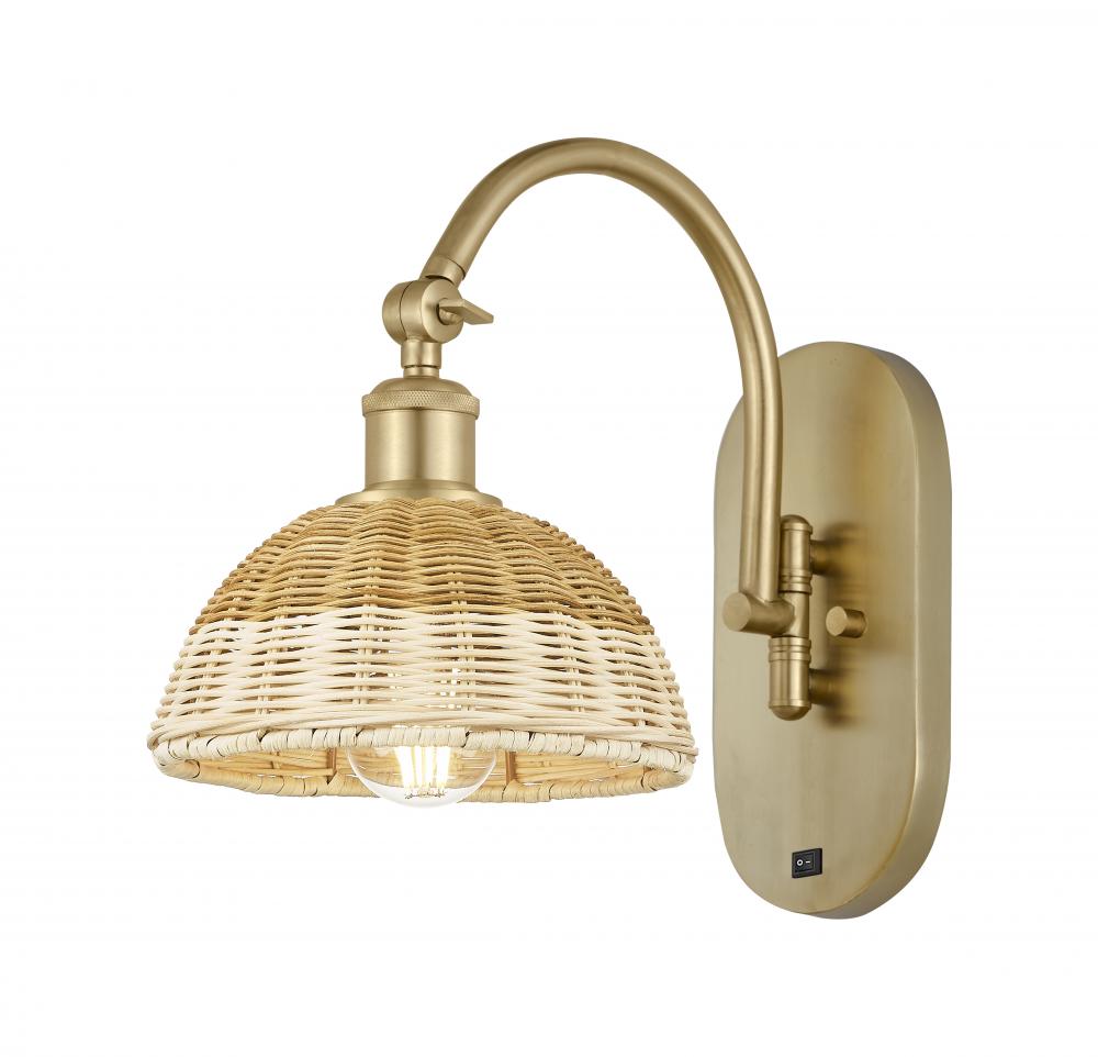 Bristol Natural II - 1 Light - 8 inch - Satin Gold - Sconce