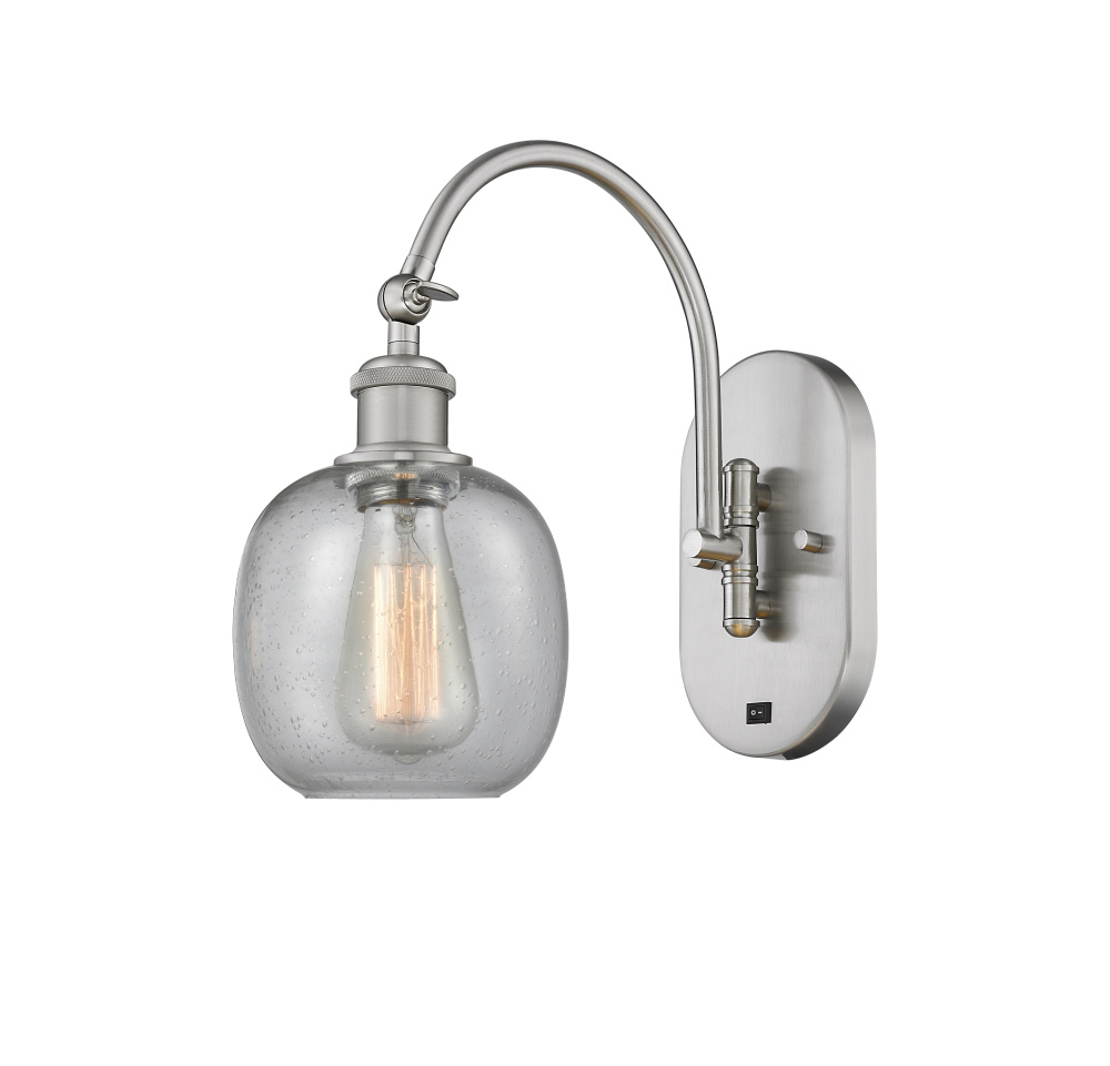 Belfast - 1 Light - 6 inch - Brushed Satin Nickel - Sconce