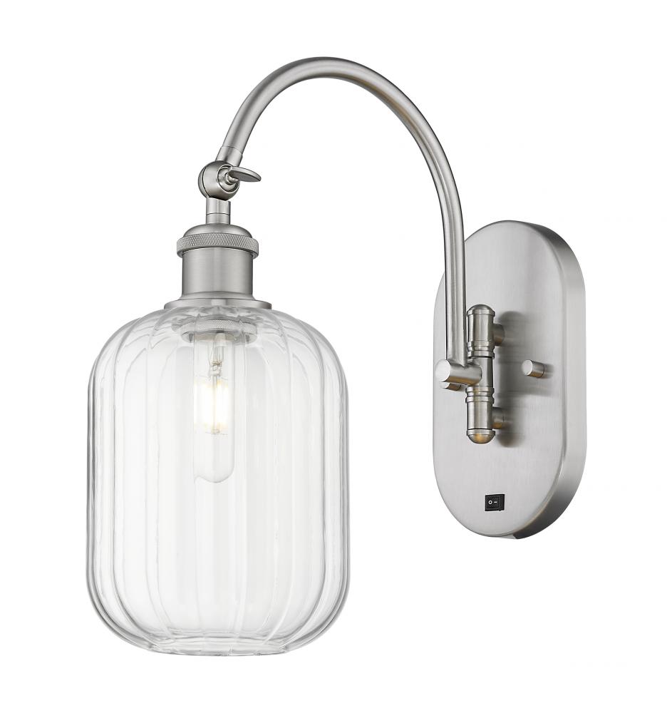 Preston Cylinder - 1 Light - 7 inch - Brushed Satin Nickel - Sconce