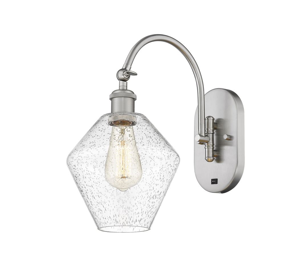 Cindyrella - 1 Light - 8 inch - Brushed Satin Nickel - Adjustable - Sconce