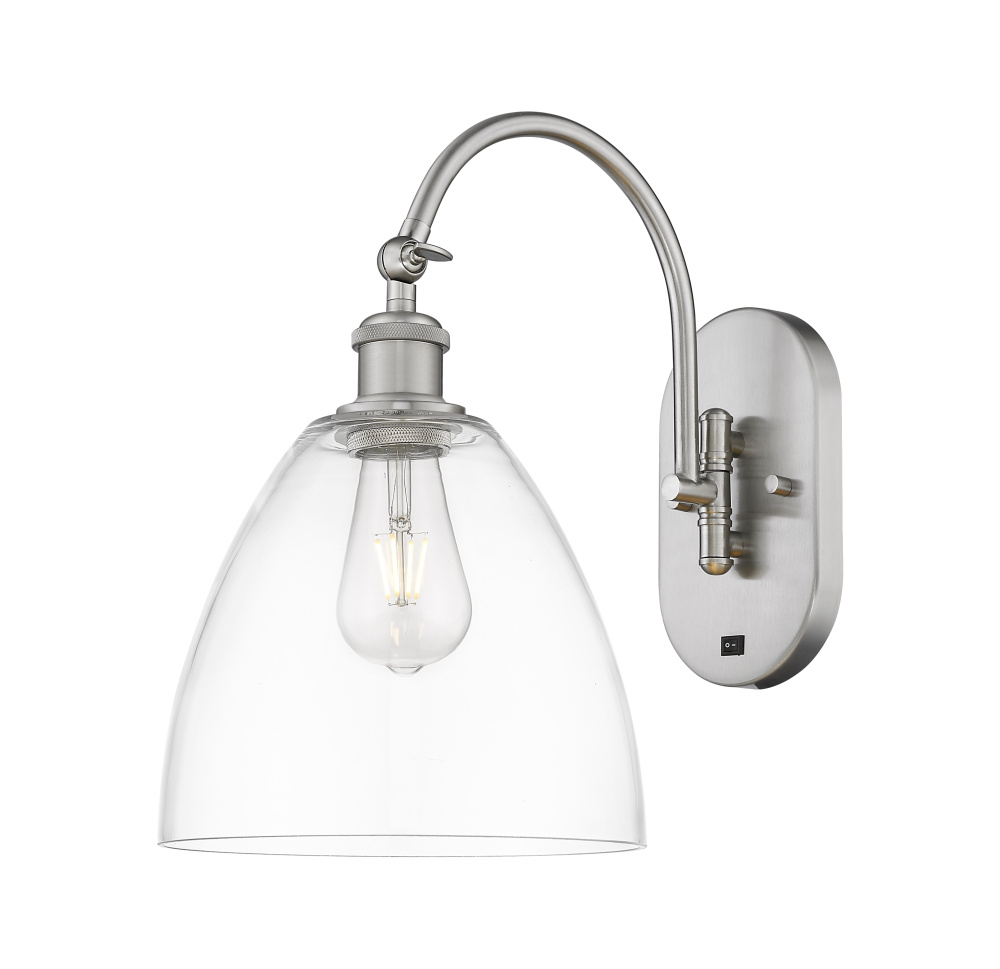 Bristol - 1 Light - 9 inch - Brushed Satin Nickel - Sconce