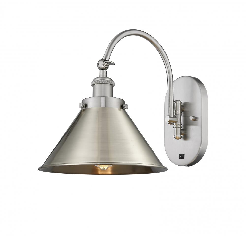 Briarcliff - 1 Light - 10 inch - Brushed Satin Nickel - Adjustable Swing Arm