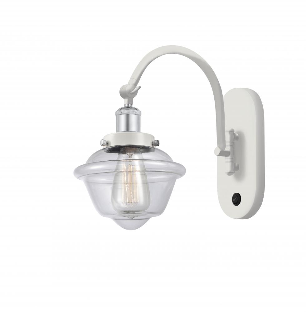 Oxford - 1 Light - 8 inch - White Polished Chrome - Adjustable Swing Arm