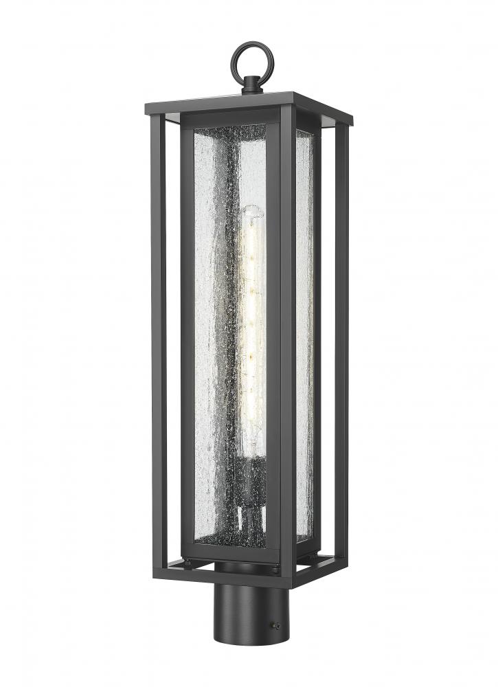 Ashland - 1 Light - 7 inch - Matte Black - Chain Hung - Coastal Outdoor Post Lantern