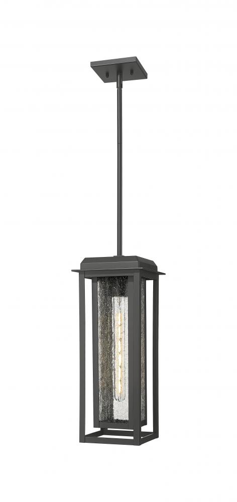 Mansfield - 1 Light - 8 inch - Matte Black - Coastal Outdoor Pendant