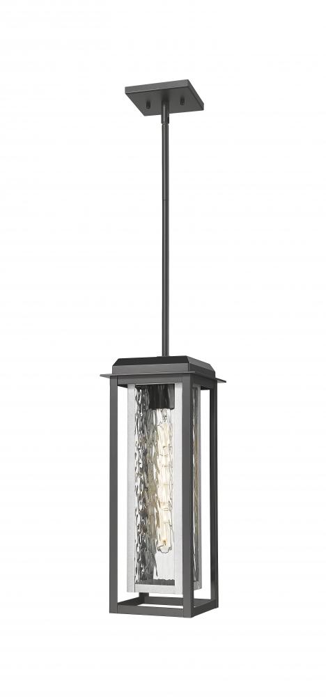 Mansfield - 1 Light - 8 inch - Black - Coastal Outdoor Pendant