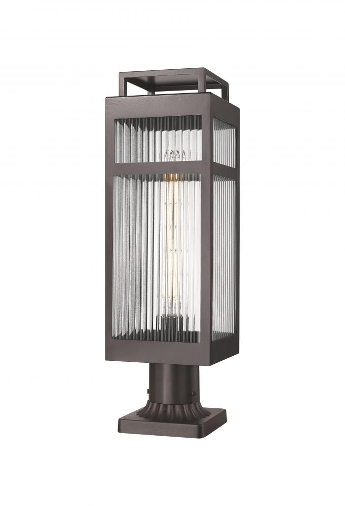 Ridgeway - 1 Light - 7 inch - Bronze - Chain Hung - Coastal Outdoor Post Lantern
