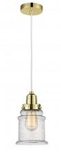 Innovations Lighting 100GD-10W-2H-GD-G184 - Winchester - 1 Light - 8 inch - Gold - Cord hung - Mini Pendant