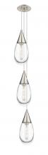 Innovations Lighting 103-450-1P-SN-G450-6CL - Malone - 3 Light - 8 inch - Brushed Satin Nickel - Multi Pendant