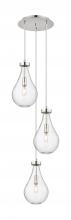 Innovations Lighting 113-451-1P-PN-G451-7CL - Owego - 3 Light - 13 inch - Polished Nickel - Multi Pendant
