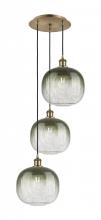 Innovations Lighting 113B-3P-AB-G481-10SL - Brookhaven Sphere - 3 Light - 17 inch - Antique Brass - Cord Hung - Multi Pendant