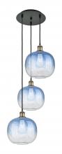 Innovations Lighting 113B-3P-BAB-G481-10SB - Brookhaven Sphere - 3 Light - 17 inch - Black Antique Brass - Cord Hung - Multi Pendant