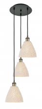 Innovations Lighting 113B-3P-BAB-NBD-75-NAT - Bristol Natural - 3 Light - 15 inch - Black Antique Brass - Cord hung - Multi Pendant